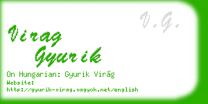 virag gyurik business card